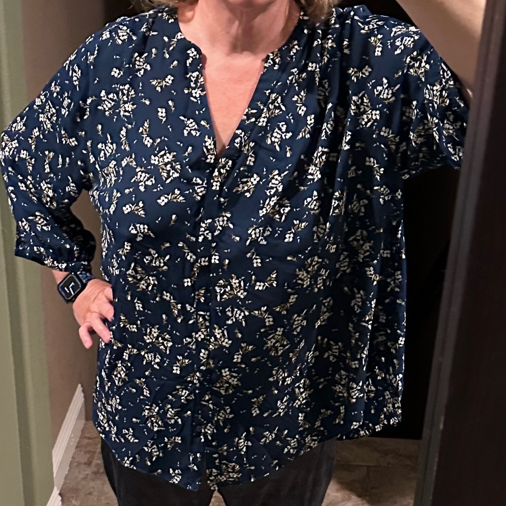 NYDJ Mid-Lenthg Button Blouses, 2X